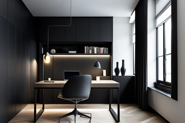 workspace with black theme